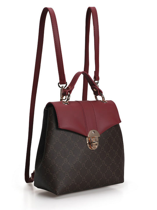 Damentasche Rucksack Brown / Red
