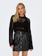 Damen Bluse Langärmelig Black