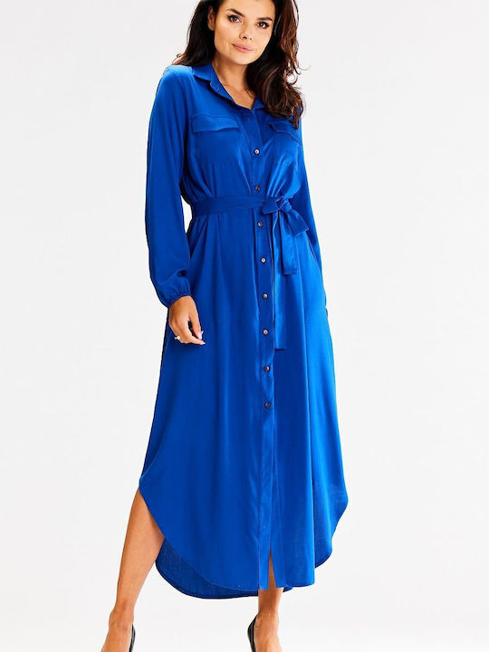 Awama Midi Kleid Blau