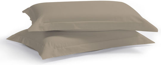 Aslanis Home Satin Plain Kissenbezug-Set Oxford Green/ Olive green 50x70cm.