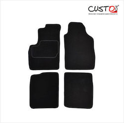 Custopol Σετ Μπροστινά και Πίσω 4τμχ για Fiat Panda 2003–2012 Μαύρα