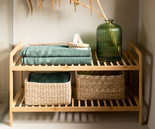 Andrea House An der Wand montiert Badezimmerregal Bamboo 70x26x40cm Blau Andrea House An der Wand montiert Badezimmerregal Bamboo 70x26x40cm Blau