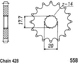 Yamaha Front Sprocket