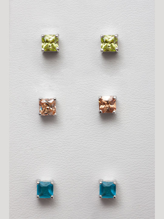 Silverline Set Earrings made of Silver with Stones