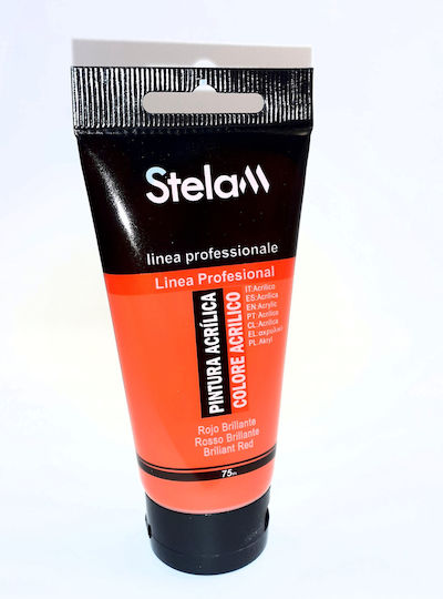 Stelan Ακρυλικό Χρώμα Ζωγραφικής Briliant Red 75ml