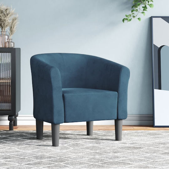 Sessel Samt Dark Blue 70x56x68cm