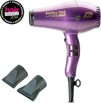 Parlux 385 PowerLight Ionic Επαγγελματικό Πιστολάκι Μαλλιών 2150W Light Purple