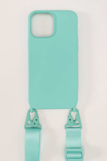 Luigi Strap Back Cover Silicon cu Curea Turcoaz (IPhone13Pro (Apple))