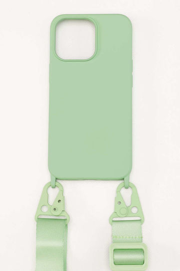 Luigi Strap Back Cover Σιλικόνης με Λουράκι Πράσινο (IPhone13Pro, Apple)