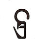 Lasiplast Curtain Hook Pins for Hoops 25pcs