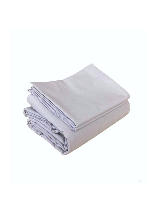 Decotelia Duvet Cover Set Cotton Queen with 2 Pillowcases 220x240 Grey