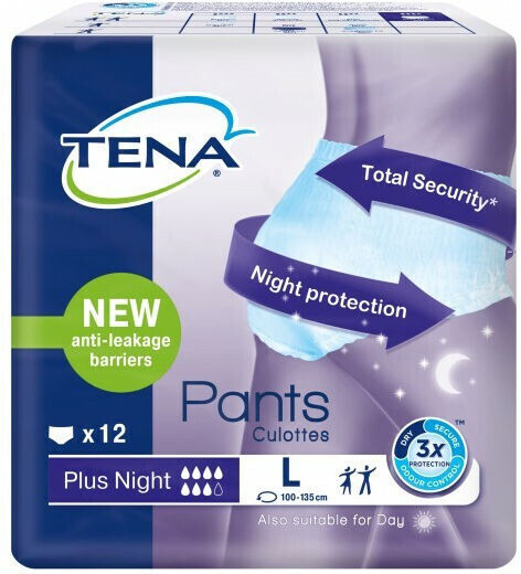 Tena Plus Night Groß in Weiß Farbe 12Stück