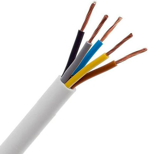 Eurolamp Power Cord Type NYL With 5x2.5mm² Cable Properties In White Colour 1m Flexible