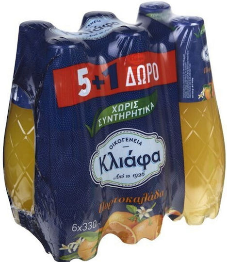 Κλιάφα Πορτοκαλάδα με Ανθρακικό σε Φιάλη 6x330ml