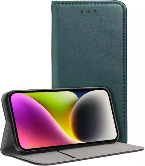 Techwave Smart Back Cover Δερμάτινο Μαγνητικό Πράσινο (Realme C35)