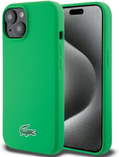 Lacoste Silicone Magsafe Back Cover Plastic Green (iPhone 15 Plus)