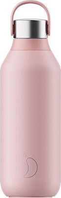 Chilly's Series 2 Glass Thermos Stainless Steel BPA Free Blush Pink 500ml 22606