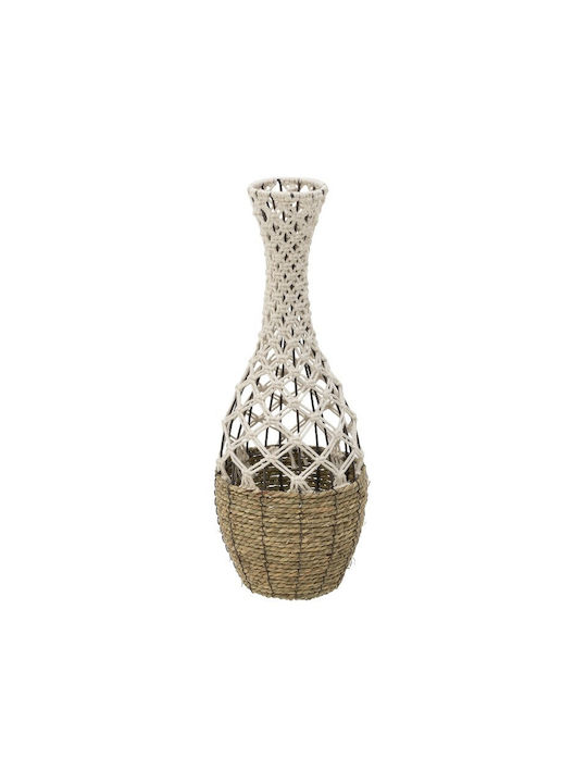 Inart Decorative Vase Wicker Beige 18x18x50cm 1pcs