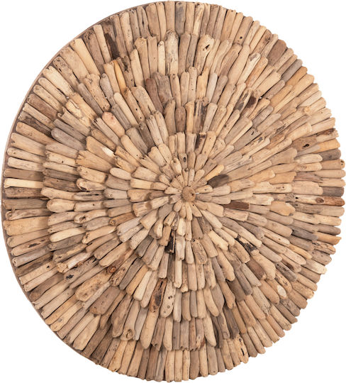 HomeMarkt Διακοσμητικό Τοίχου Καφέ από Ξύλο 80x80cm