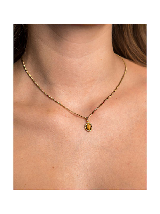 LifeLikes Necklace Eye from Gold Plated Steel