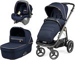 Peg Perego Veloce TC SLK Adjustable 3 in 1 Baby Stroller Suitable for Newborn Special Edition Blue Shine 11.7kg