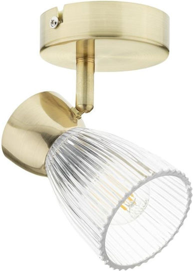 Eko Light Μονό Σποτ με Ντουί E14 σε Χρυσό Χρώμα