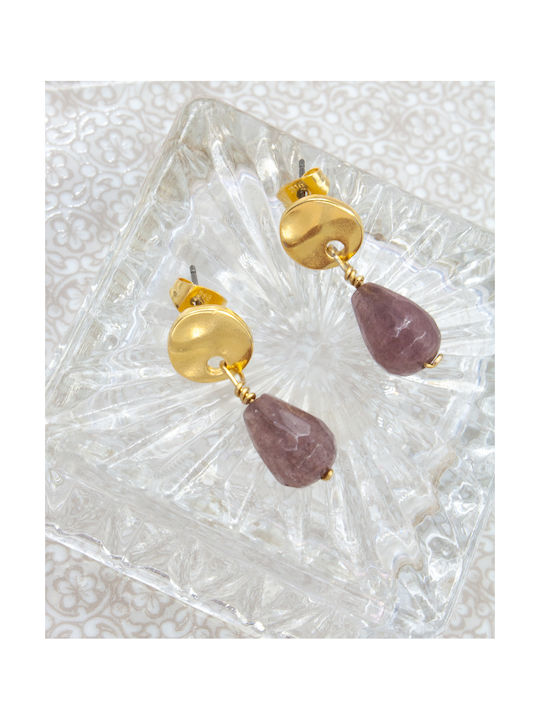 LifeLikes Earrings Pendants Gold Plated with Stones