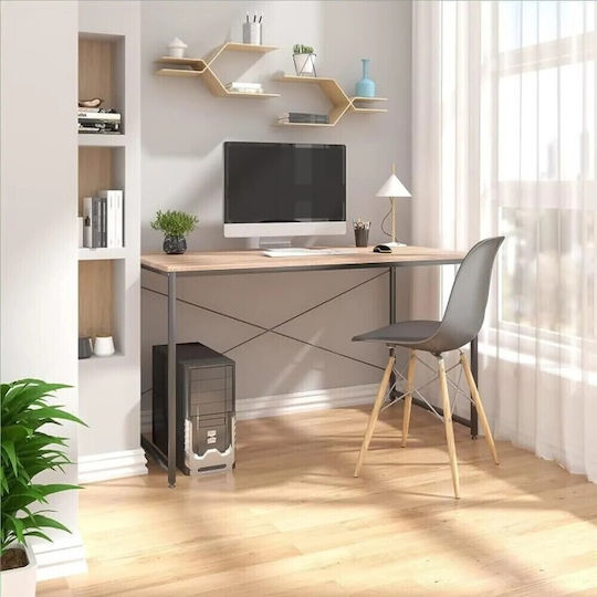 Schreibtisch 120x60x70cm Black + light oak