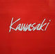 Kawasaki Wappen-Aufkleber Weiß