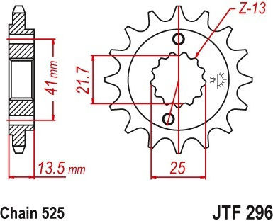 FE Sprockets Pinion față pentru Honda Transalp 600
