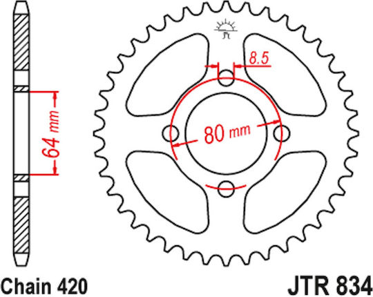 Rear Sprocket for Yamaha V50