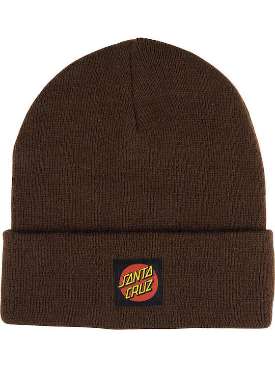 Classic Label Beanie Unisex Beanie Knitted in Brown color