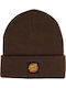 Classic Label Beanie Unisex Beanie Knitted in Brown color