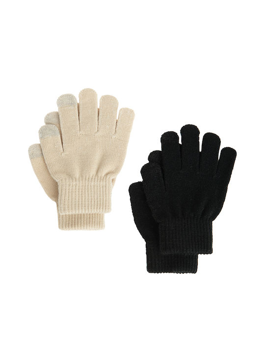 Cool Club Set Kids Gloves Ecru 2pcs