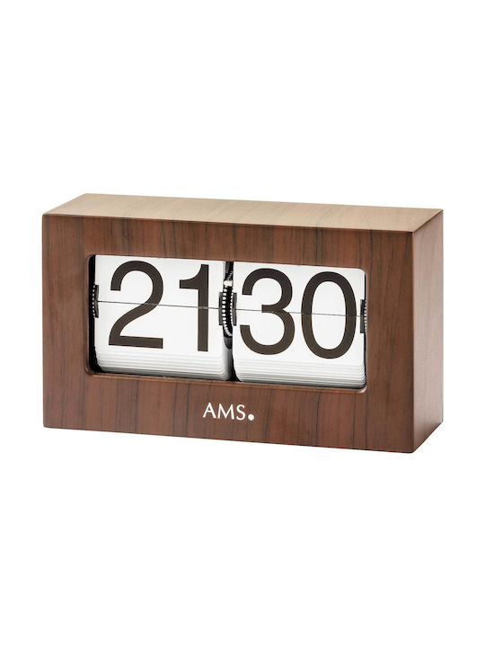 AMS Tabletop Digital Clock Brown