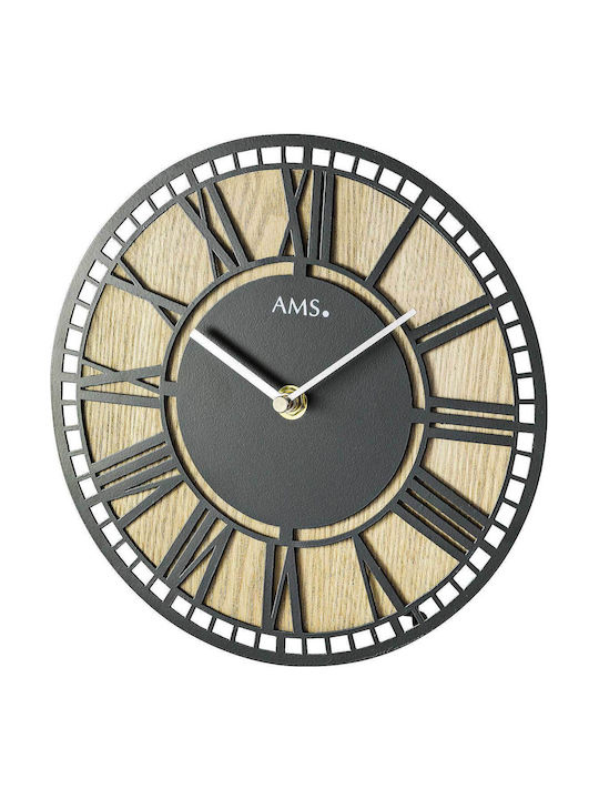 AMS Wall Clock Black