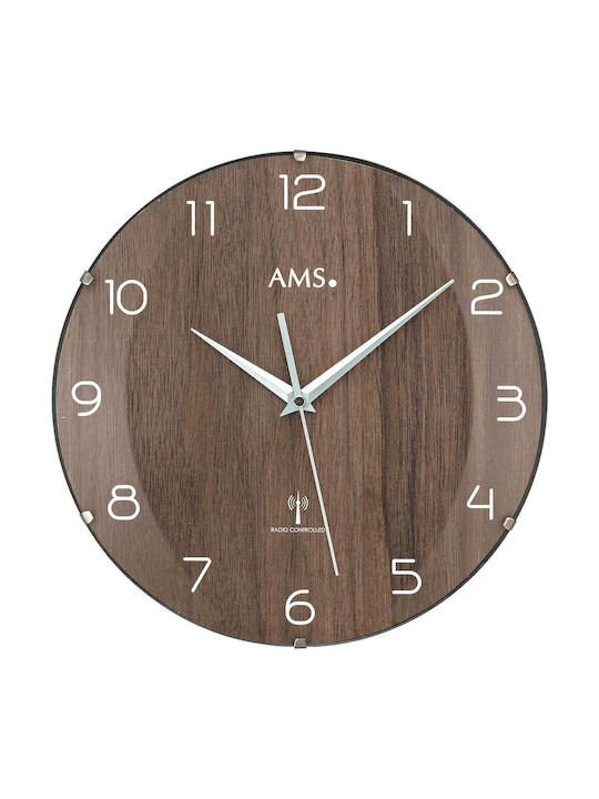 AMS Wall Clock Brown