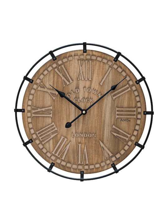 AMS Wall Clock Brown