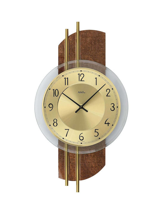 AMS Wanduhr Gold