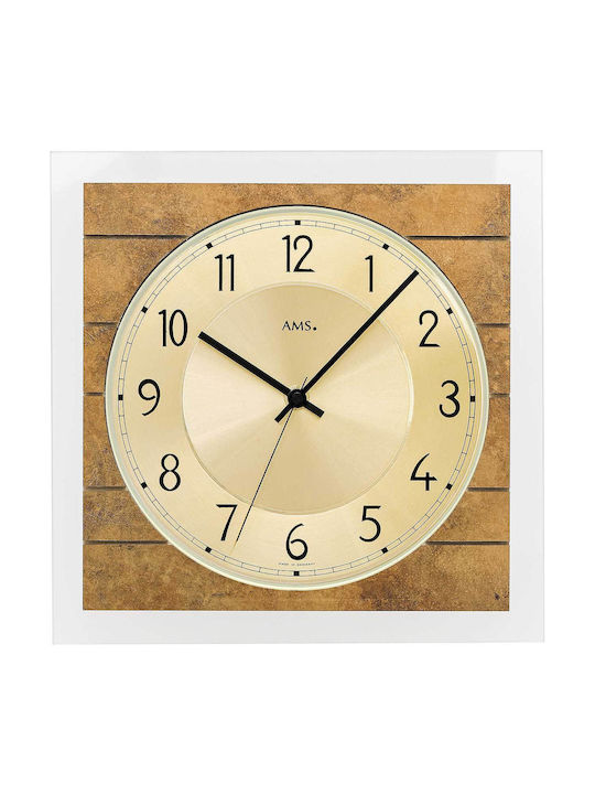 AMS Wall Clock Gold