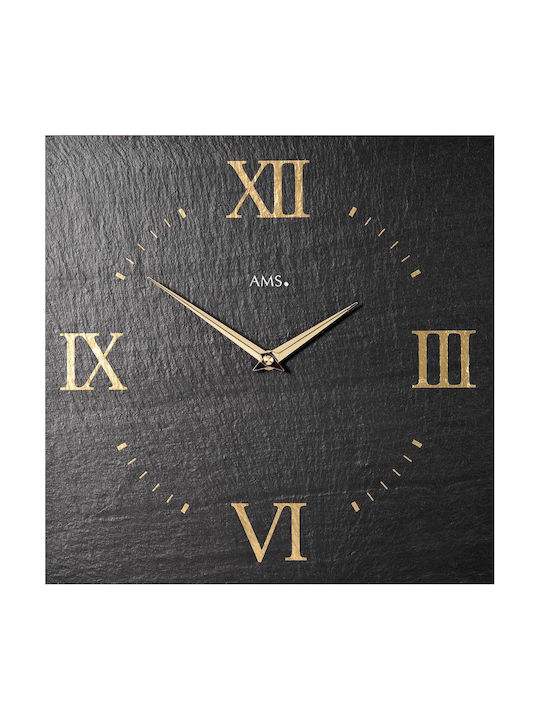 AMS Wall Clock Black