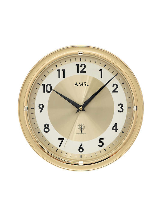 AMS Wall Clock Gold