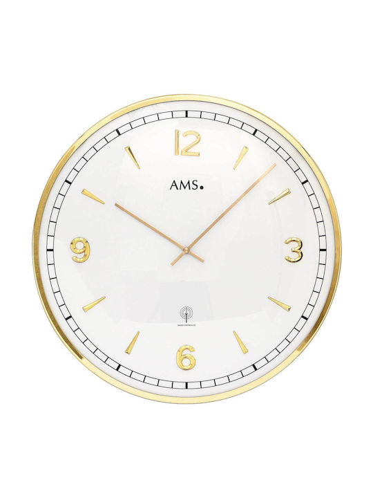 AMS Wanduhr Weiß