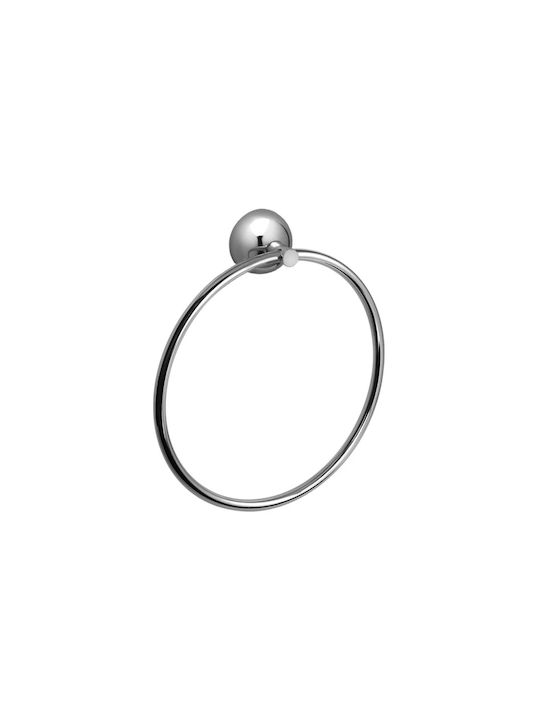 Kapitan Single Wall-Mounted Bathroom Ring Inox Silver