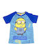 Παιδική Μπλούζα Κοντομάνικη Γαλάζια I Speak Minion