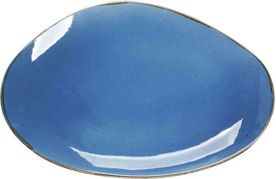Espiel Terra Πιατέλα Σερβιρίσματος Οβάλ από Πορσελάνη Μπλε 36x24.5εκ.