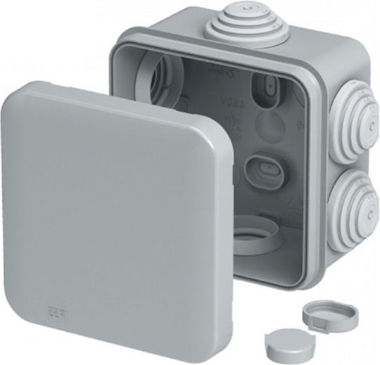 Aca Elektrisches Gehäuse für Außenmontage Verzweigung IP55 in Gray Farbe