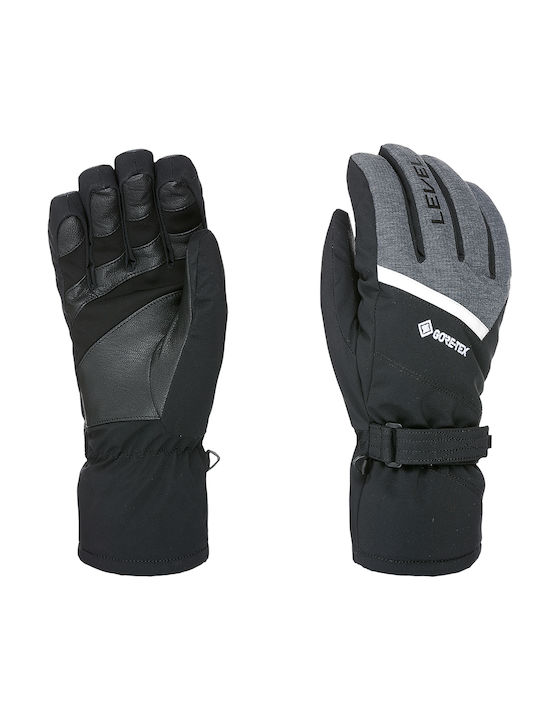 Level Schwarz Leder Handschuhe