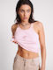 One Teaspoon Bluză Sportivă pentru Femei Fără mâneci Pink