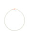 Margaritari Necklace from White Gold 14K with Pearls